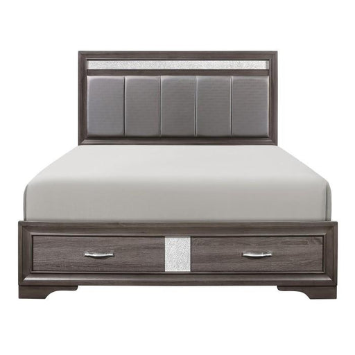 Luster (3) California King Platform Bed with Footboard Storage image