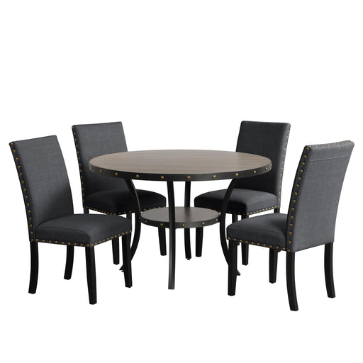 CRISPIN 48" ROUND DINING TABLE-GRAY image