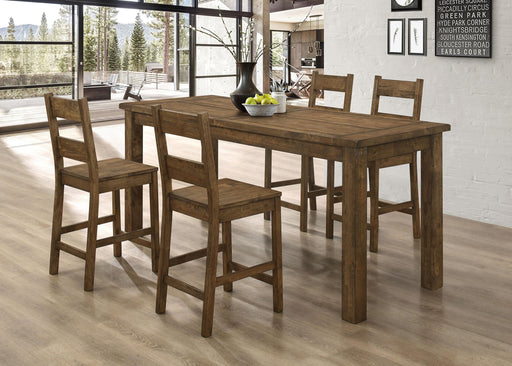 Coleman 5-piece Counter Height Dining Set Rustic Golden Brown image