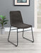 Dacy Upholstered Dining Chairs (Set of 2) Brown and Sandy Black image
