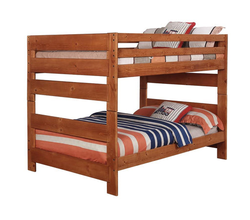Wrangle Hill Full Over Full Bunk Bed Amber Wash image