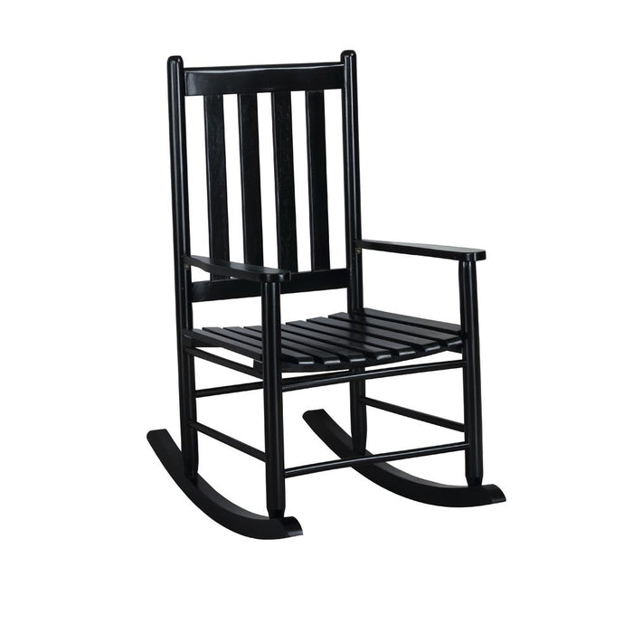 Annie Slat Back Wooden Rocking Chair Black image