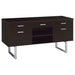Lawtey 5-drawer Credenza with Adjustable Shelf Cappuccino image