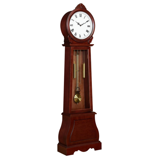 Narcissa Grandfather Clock with Chime Brown Red image