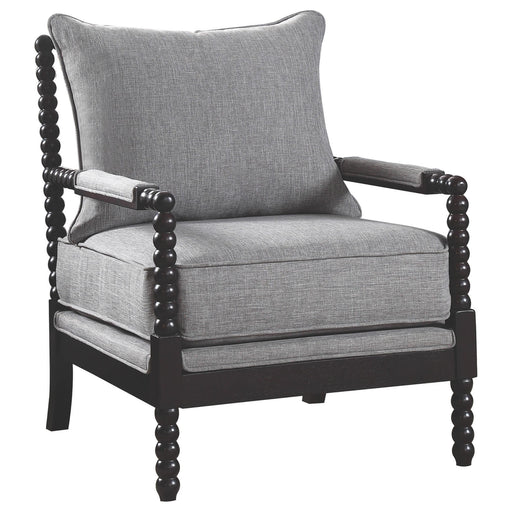 Blanchett Cushion Back Accent Chair Grey and Black image
