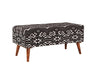 Cababi Upholstered Storage Bench Black and White image
