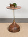 Colima Round Wood Top Side Table Peach image