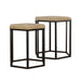 Adger 2-piece Hexagon Nesting Tables Natural and Black image