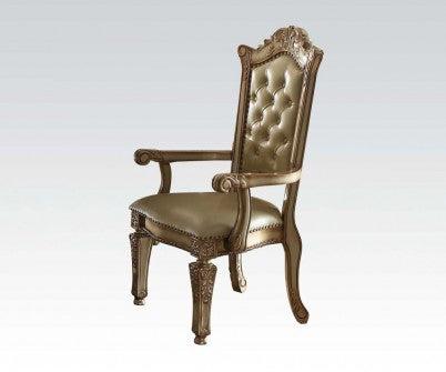 Acme Vendome Arm Chair (Set of 2) in Gold Patina 63004 image