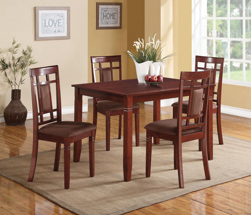 Sonata Cherry & Chocolate Microfiber Dining Set (5Pc Pk) image