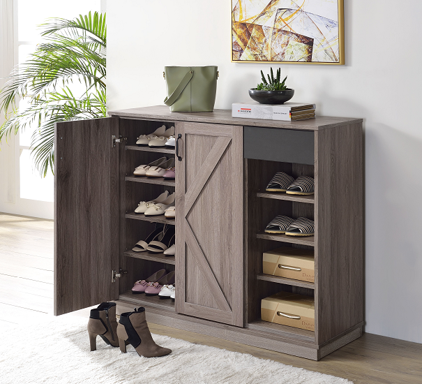 Toski Rustic Gray Oak Cabinet