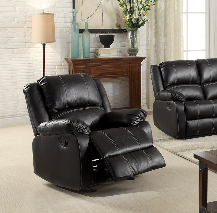 Zuriel Black PU Rocker Recliner (Motion) image