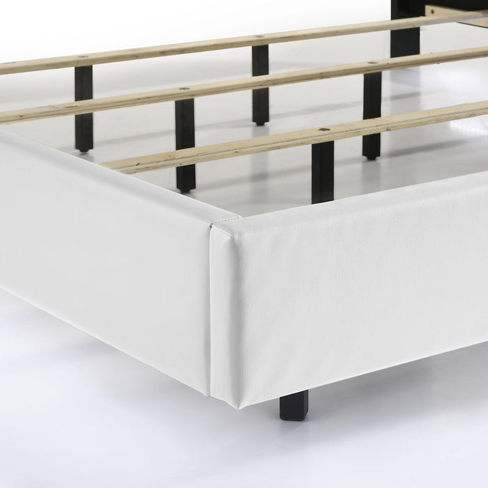 Europa 6/6 Ek Headboard, Footboard & Slats-White