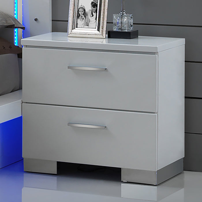 Sapphire Nightstand-White