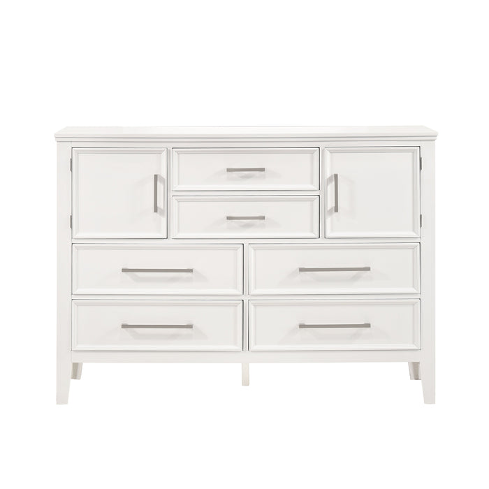 Andover 60" Dresser W/Doors-White