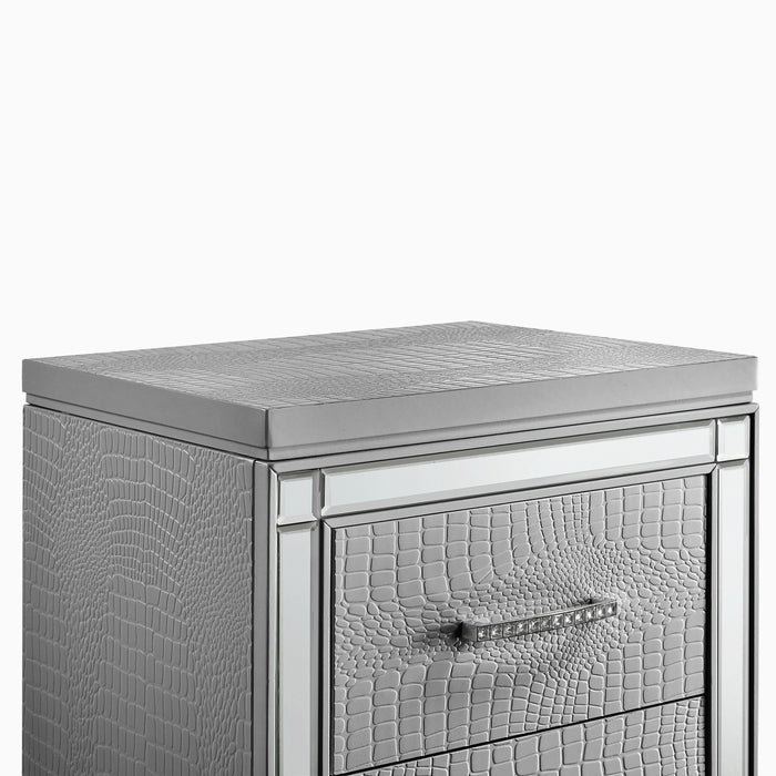 Valentino Nightstand-Silver