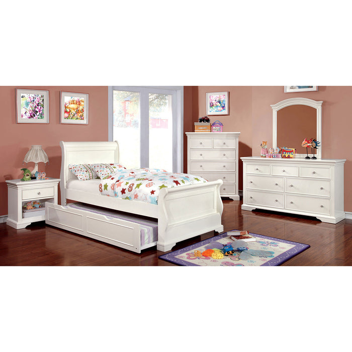 White 4 Pc. Twin Bedroom Set - La Popular Furniture (CA)
