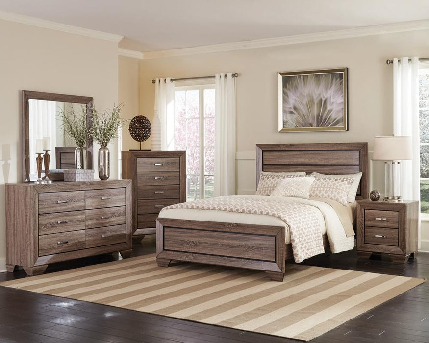 Kauffman California King, E.king, & Queen Panel Bed Washed Taupe - La Popular Furniture (CA)