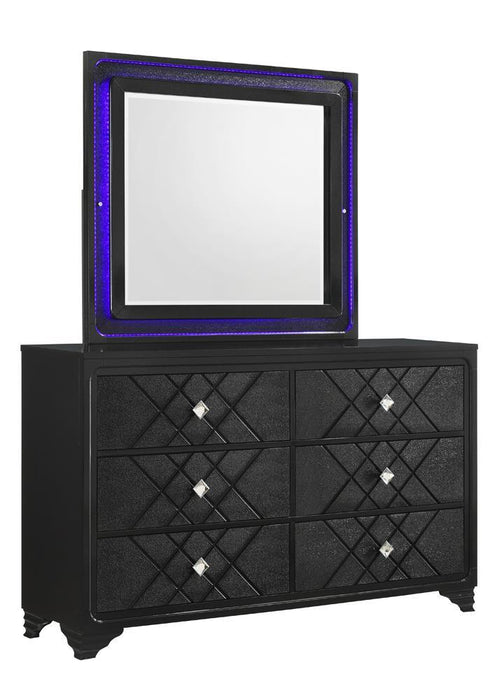 Penelope Rectangular Dresser Mirror Black