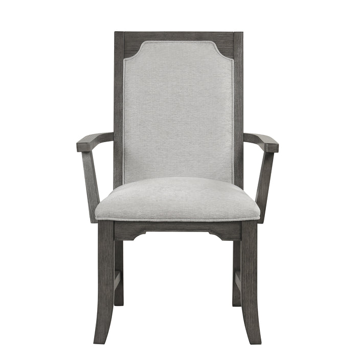Lisbon Dining Arm Chair (2 Per Carton)-Gray