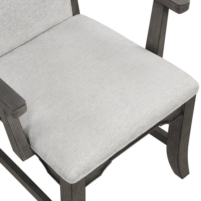 Lisbon Dining Arm Chair (2 Per Carton)-Gray