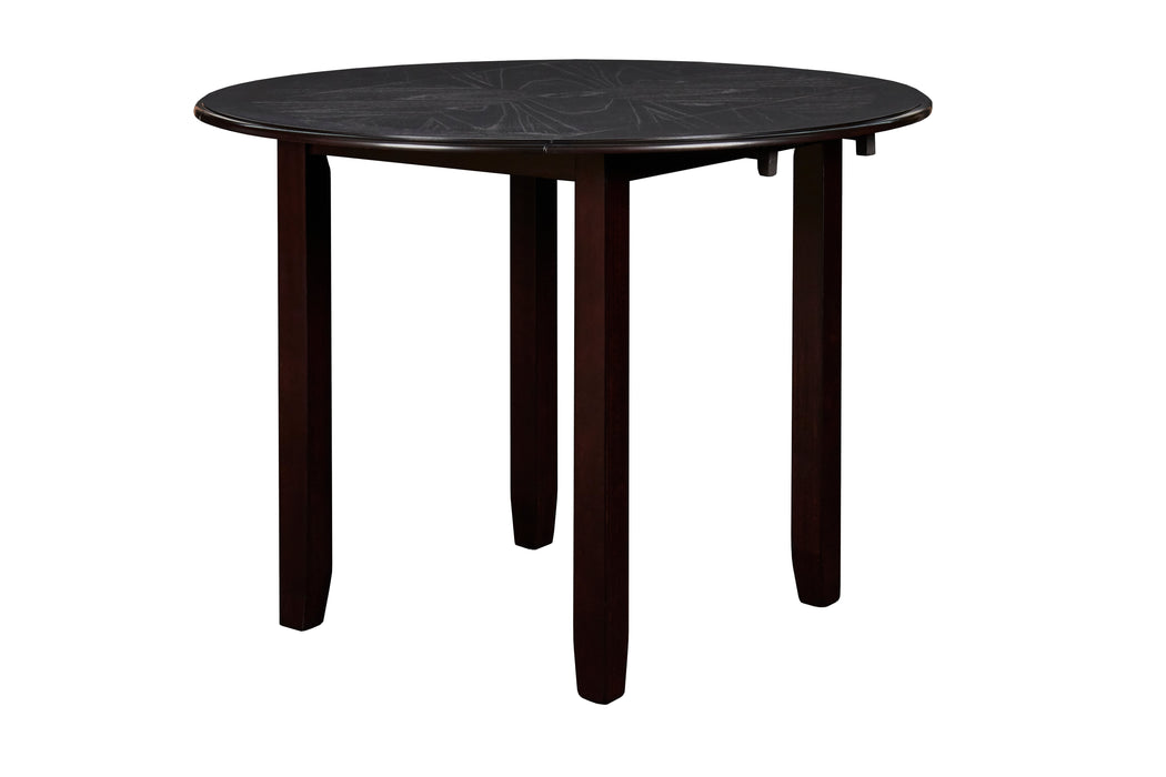 Gia 3 Pc 42" Drop Leaf Dining Table & 2 Chairs-Ebony