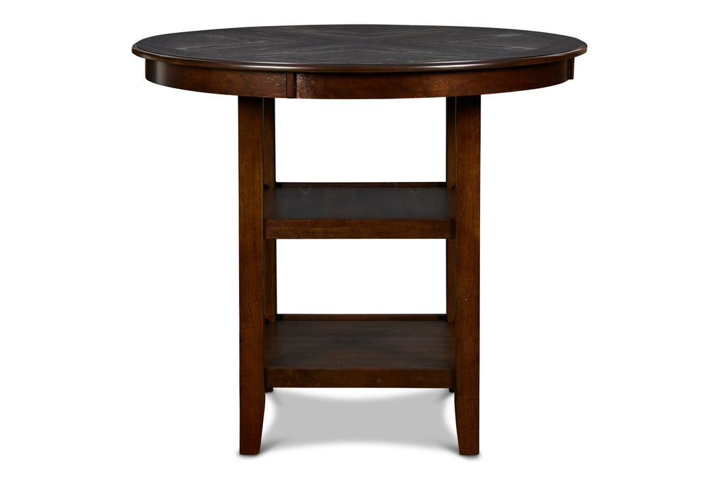 Gia 5 Pc 42" Round Counter Dining Table & 4 Chairs-Cherry