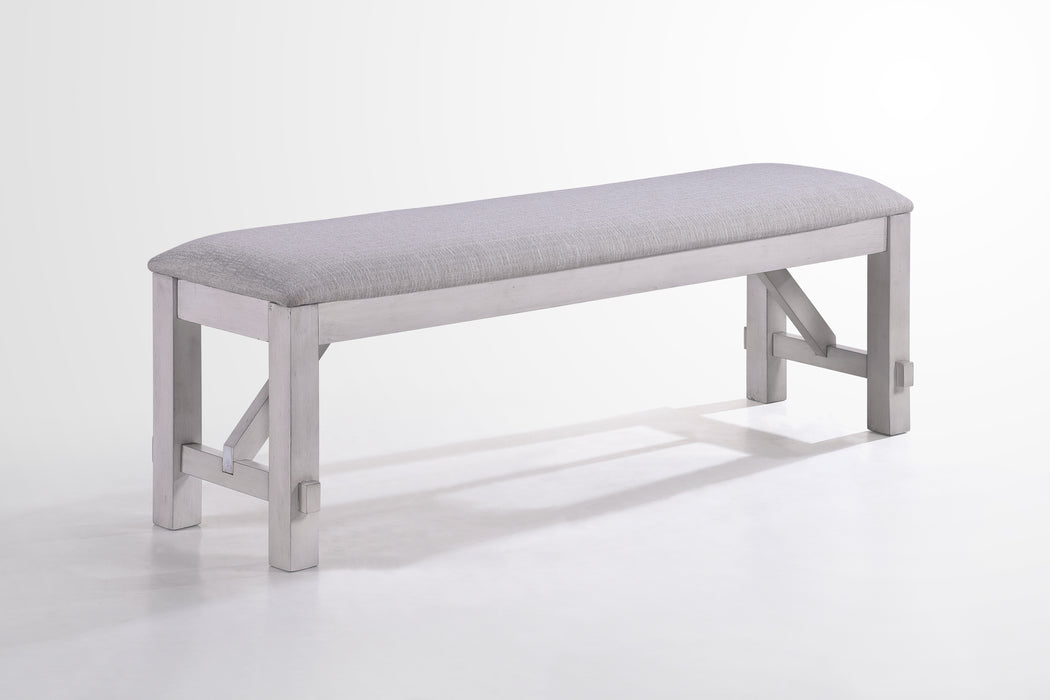 Maisie Bench-White/ Brown
