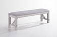 Maisie Bench-White/ Brown