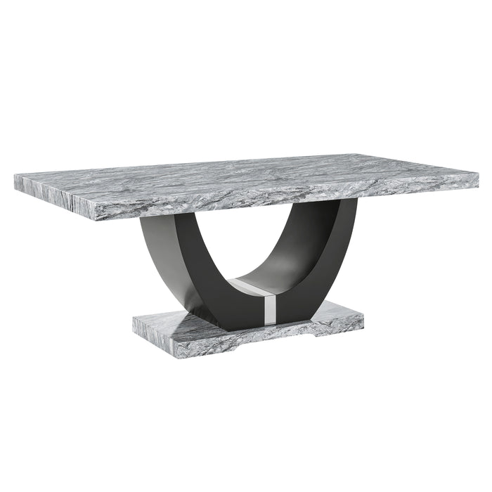 Lyra Dining Table Top And Base Bottom Marble