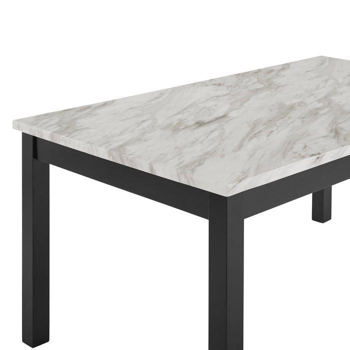 Celeste 64" Dining Table-Espresso/Faux Marble