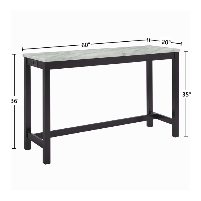 Celeste Theater Bar Table W/ 3 Stools-Black