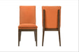 Maggie Dining Chair W/Terracotta Cushion-Walnut