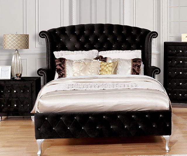 Alzire Black Cal.King & Queen Bed