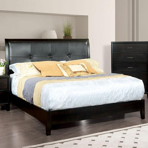 Enrico Full Queen Bed Brown, Black, & Cherry - La Popular Furniture (CA)