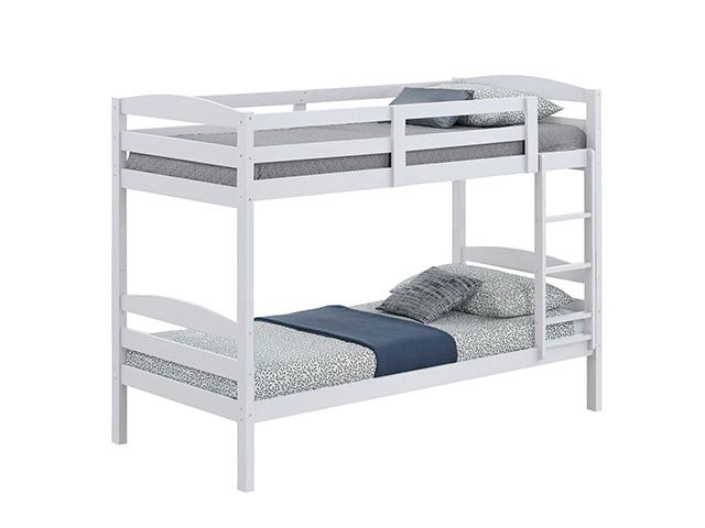 Finsbury Twin Twin Bunk Bed Espresso, Grey & White
