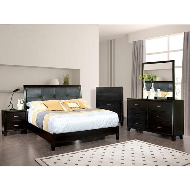Enrico Full Queen Bed Brown, Black, & Cherry - La Popular Furniture (CA)