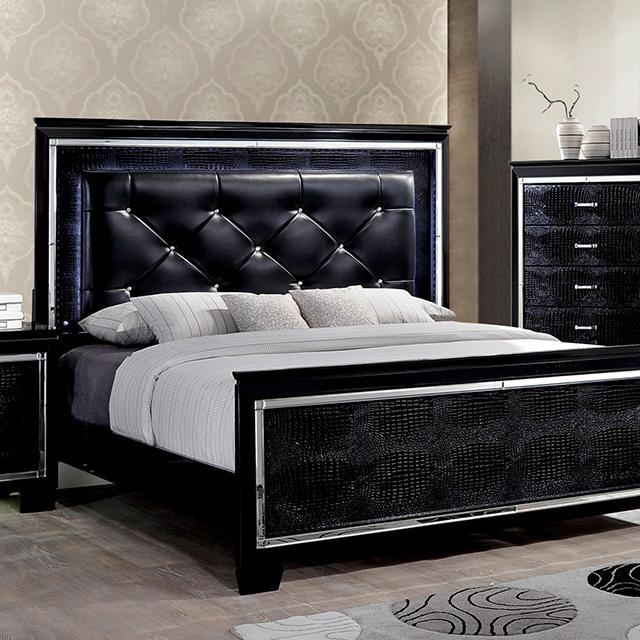 Bellagrand Bed Oak, Silver & Black