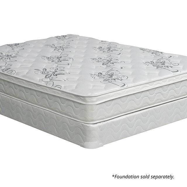 JALEN White 9" Euro Top Mattress, E.King