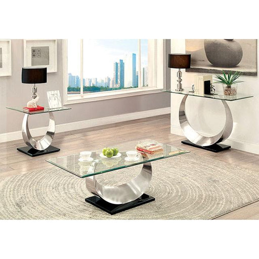 ORLA II Satin Plated/Black Sofa Table image