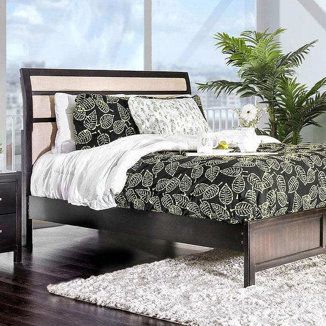 Berenice Espresso/Beige Cal.King Bed