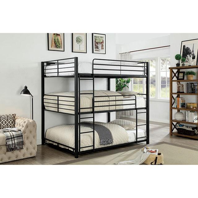 Olga I Sand Black Full Triple Decker Bed image