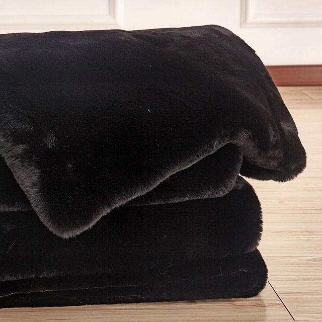 Caparica Black Throw, Black