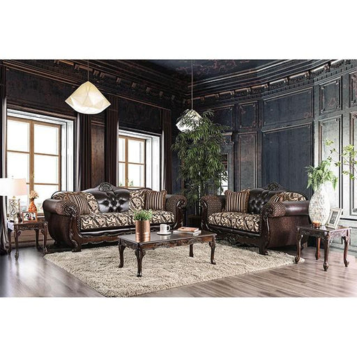 Quirino Light Brown/Dark Brown Love Seat image