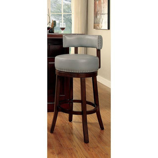 SHIRLEY Dark Oak/Gray 24" Bar Stool image