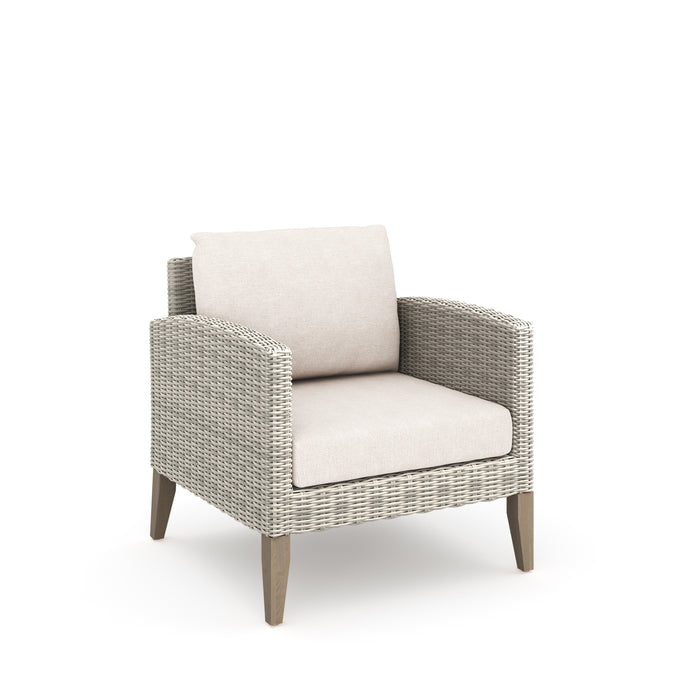 Carezza 5 Pc Set - Sofa, 2 Club Chairs, 2 Stools- Taupe