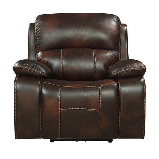 Homelegance Furniture Mahala Power Glider Recliner Chair in Brown 8200BRW-1PW image