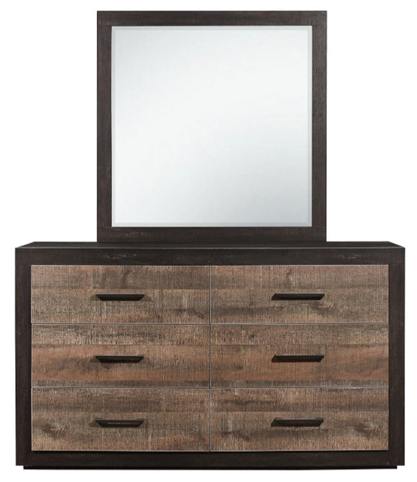 Homelegance Miter Mirror in Rustin Mahogany & Dark Ebony 1762-6 - La Popular Furniture (CA)