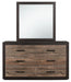 Homelegance Miter Mirror in Rustin Mahogany & Dark Ebony 1762-6 - La Popular Furniture (CA)