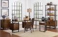 Homelegance Sedley Return Desk with One Cabinet, Reversible in Walnut 5415RF-16* - La Popular Furniture (CA)